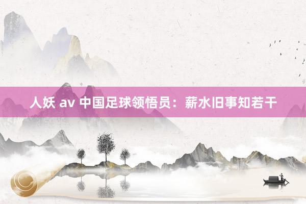 人妖 av 中国足球领悟员：薪水旧事知若干