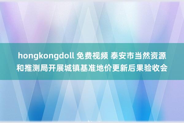 hongkongdoll 免费视频 泰安市当然资源和推测局开展城镇基准地价更新后果验收会