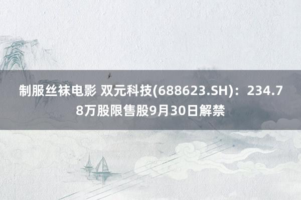 制服丝袜电影 双元科技(688623.SH)：234.78万股限售股9月30日解禁