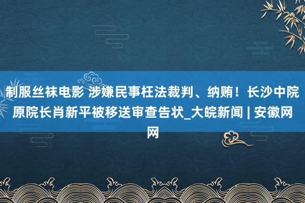 制服丝袜电影 涉嫌民事枉法裁判、纳贿！长沙中院原院长肖新平被移送审查告状_大皖新闻 | 安徽网