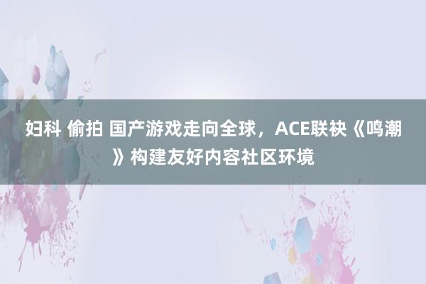 妇科 偷拍 国产游戏走向全球，ACE联袂《鸣潮》构建友好内容社区环境