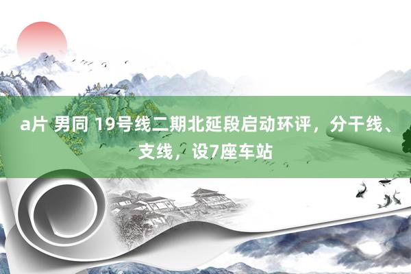 a片 男同 19号线二期北延段启动环评，分干线、支线，设7座车站