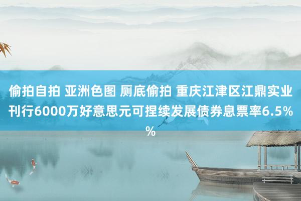 偷拍自拍 亚洲色图 厕底偷拍 重庆江津区江鼎实业刊行6000万好意思元可捏续发展债券息票率6.5%