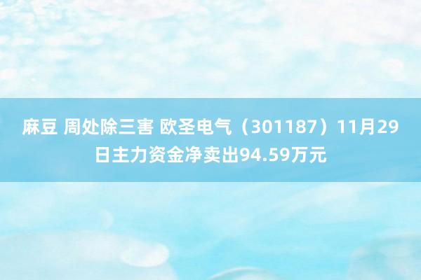 麻豆 周处除三害 欧圣电气（301187）11月29日主力资金净卖出94.59万元