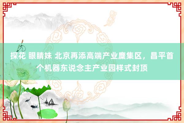 探花 眼睛妹 北京再添高端产业麇集区，昌平首个机器东说念主产业园样式封顶