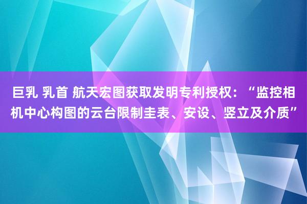 巨乳 乳首 航天宏图获取发明专利授权：“监控相机中心构图的云台限制圭表、安设、竖立及介质”