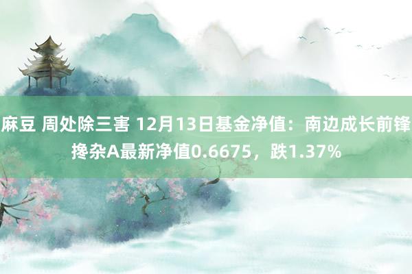 麻豆 周处除三害 12月13日基金净值：南边成长前锋搀杂A最新净值0.6675，跌1.37%