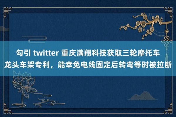 勾引 twitter 重庆满翔科技获取三轮摩托车龙头车架专利，能幸免电线固定后转弯等时被拉断