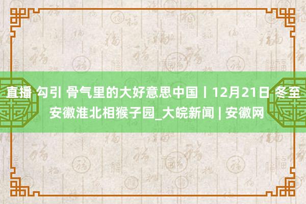 直播 勾引 骨气里的大好意思中国丨12月21日 冬至  安徽淮北相猴子园_大皖新闻 | 安徽网