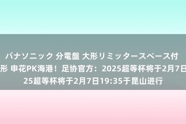 パナソニック 分電盤 大形リミッタースペース付 露出・半埋込両用形 申花PK海港！足协官方：2025超等杯将于2月7日19:35于昆山进行