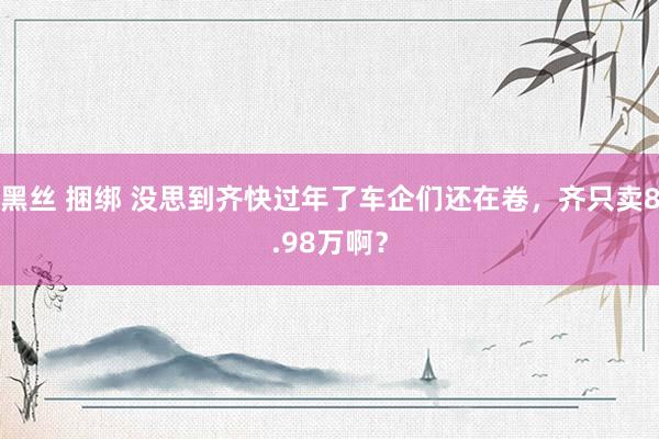 黑丝 捆绑 没思到齐快过年了车企们还在卷，齐只卖8.98万啊？