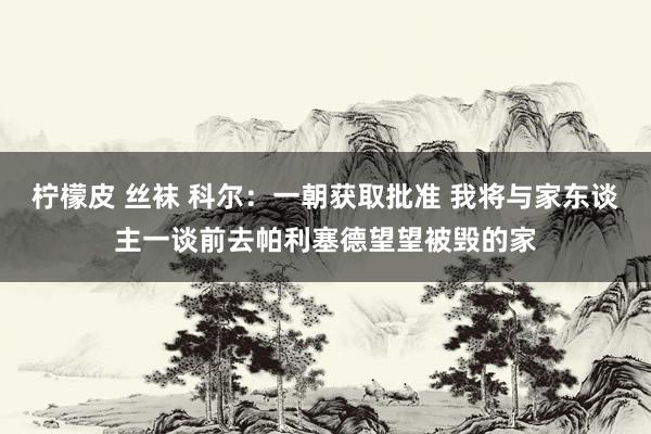 柠檬皮 丝袜 科尔：一朝获取批准 我将与家东谈主一谈前去帕利塞德望望被毁的家